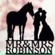 Bride and Groom with Horse cake topper, Country wedding, Mr and Mrs Topper, Last name topper, Cowboy wedding topper. unique topper
