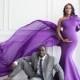 Maternity Dress for Photo Shoot Maternity Dress for Baby Shower Purple Gown
