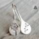 Silver earrings dandelion / Sterling silver hand stamped dandelions / Gift for her / Dandelion jewelry / especially jewelry / Birhtdaygift
