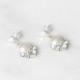 Celestial Pearl Drop Bridal Earrings • Freshwater Pearl Earrings • Crystal & Pearl Wedding Jewelry • Ready to Ship