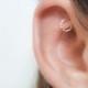 SALE - Rook Earring Piercing - Diamond Cut Rook Hoop - Silver Rook Hoop Earring - Rook Jewelry - Thin Rook