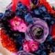 Bridal Bouquet- navy, tangerine, purple, pink