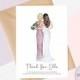 Personalised Bridesmaid Thank You Card, Maid of Honour Thank you Card, Customisable Bridesmaid Card, Wedding Thank Card, Bridesmaid #198