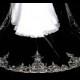 Pearl and Crystal Beaded Embroidery Chapel or Cathedral Wedding Veil Bridal Veil - Free Tulle Swatches