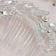 Diamond Bridal Hair Comb Vine Style Swarovski Crystal Hair Accessories Medium Hair Clip Vintage Bride Hairpiece Silver Alloy Crown Veil Comb