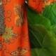 Long orange silk Kimono Robe, mothers day, Dressing gown, Vintage kimono, Bridesmaid robes, Boho, Bridal Robe, gifts for her, Kimono Dragon