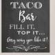 Taco Bar Wedding Sign 
