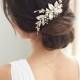 Crystal Bridal Clip, Floral Rhinestone Wedding Clip, Bridal Hair Accessory, Crystal Wedding Headpiece, Floral Hair Piece, Wedding ~TC-2401