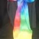 Rainbow - 100% Silk Charmeuse Sash 5" x 72" Birthday, Anniversary, Bridesmaid Gift