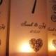 Wedding Luminaries, Wedding Table Number Luminary Personalized Heart, Set of 12..