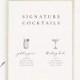 Signature Cocktails Sign Template Download Modern Wedding Bar Sign Simple Sign Signature Drink Printable Sign Templett 10