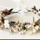 Dried Flower Crown, Flower Crows,  Wedding, Flower Girl, Mommy and Me Flower Crowns, Floral Crown- Boho Flower Crown