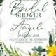 Mimosa yellow greenery herbs wedding invitation set bridal shower PDF 5x7 in edit online