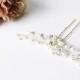 1x Bridal Hair Jewelry Beads: Crystals Flower Shape