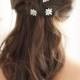 Crystal & Opal Hair Pins, Opal Wedding Hair Pins, Crystal and Opal Bridal Hair Pins, Opal Bridal Hair Pins, Wedding Hair Pins ~ TP-2848