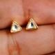 Raw Diamond Kundan Earring Studs. 18K Gold & Flat Uncut Natural Diamond Studs. Indian Kundan Jewelry. Bridal Earring. Mothers Day. Baby Girl