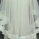 Blush veil,Satin edge Veil,Bridal veil,2 Tier veil,wedding dress veil,white Ivory,Fingertip length veil,With comb