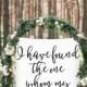 Song of Solomon, I Have Found the one Whom my soul loves, Wedding Welcome Sign, Wedding Photo Backdrop, Gold wedding sign, boho wedding