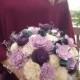 lilac and purple bouquet, bridal bouquet, sola wood flowers, lavender and plum,