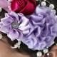 12m to 4T Toddler Headband, Raspberry Rose Lilac Headband, Lilac Flower Headband, Baby Girl Headband Flower Girl Wedding Prop