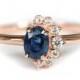 Shop Now Sapphire Ring Rose Gold Online : Gemone Diamond