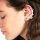 Ear Cuff Earrings,Bridal Ear Climber,Swarovski Ear Crawler Earrings,Bridal jewelry, Wedding Crystal earring,Crystal Ear Cuff,Bridal Jewelry