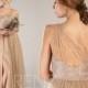 Bridesmaid Dress Pale Khaki Tulle Prom Dress One Shoulder Wedding Dress Illusion Sweetheart Party Dress Long A-line Slit Maxi Dress(HS749)