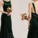 Bridesmaid Dress Dark Green Velvet Prom Dress Long Boat Neck Sheath Party Dress Open Back Fitted Formal Dress with Bow Tie Back(RV013)