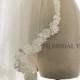 Lace Wedding Veil Fingertip, Lace Bridal Veil, Rose Lace Veil, Bridal Veil Lace at Chest, Ivory Venice Lace Veil, Mi Bridal Veil, Hand Made