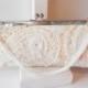 Vintage White Beaded Evening Bag,Wedding Purse,  Beads and Sequins, EB-0370