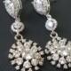 Cubic Zirconia Bridal Earrings, Crystal Chandelier Wedding Earrings, CZ Wedding Earrings, Crystal Dangle Silver Earrings, Bridal Jewelry