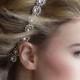 No. 09  Silver Crystal Rhinestone Embellished Oval Bridal Headband