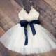 Ivory Flower Girl Dress, Cream Sequin Dresses, Teen Ivory Sequin Dress, 1st Birthday Dress, Beach Wedding Gown