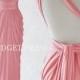 Blush Pink Convertible Bridesmaid Dress, Infinity Wedding Party Dress, Long Summer Greek Dress, Multi Wear Evening Gown, Bridal Shower Dress