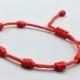 Red bracelet, 7 knots, lucky knots, KABBALAH, against evil eye,protection bracelet, lucky 7 knots,red string of fate,family,destiny bracelet