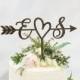 Rustic Wedding Arrow Cake Topper 