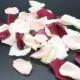 Rose Petals, Ivory, Blush, & Burgundy blend, REAL freeze dried rose petals, perfectly preserved