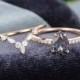 Alexandrite engagement ring set vintage Rose gold engagement ring  Pear shaped Marquise cut Moissanite/Diamond wedding ring Bridal ring