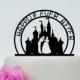 Happily Ever After Cake Topper, Disney Wedding Cake Topper, Cinderella Cake Topper,Custom Cake Topper, Disney Castle Cake Topper P197