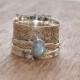 Moonstone Ring, Spinner Ring, Anxiety Ring, Boho Ring, Handmade Ring, Fidget Ring, Promise Ring, Meditation Ring, Women Ring, Gift For Her