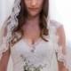 Lace Mantilla veil, Bridal Lace single layer, 1 tier,  circle cut , Waist Length wedding veil, Perfect Length veil, bridal veil