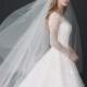 Drop veil, Meghan Markle inspired veil **108 in. wide** white to ivory, blush, cut edge, glimmer, two tier with comb