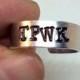 Harry Styles Ring - Treat People with Kindness / TPWK Ring / Adjustable Aluminium Ring / One Direction Fan Gift /Handmade Metal Stamped Ring