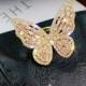 Luxury Crystal Adjustable Statement Butterfly Rings