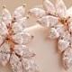 Bridesmaid jewelry, CZ marquise earrings in rose gold, or silver, wedding earrings, bridal earrings