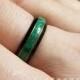Wooden RIng - Morta - Bog Wood - Malachite - Bronze Edgework - Custom Ring