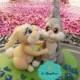 Thumper & Miss Bunny kissing topper. Rabbit wedding cake topper. Bunny wedding topper.                      Disney cake topper