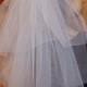 Bachelorette party Veil 3-tier white, long length. Bride veil, accessory, bachelorette veil
