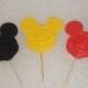 Mickey and Minnie Mouse Cupcake Topper Picks for Children Birthdays, Baby Showers, Parties