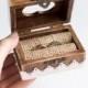 Rustic Ring Box, Wedding Ring Box, Ring Holder, Ring Bearer Box, Engagement Box, Heart Box, Pillow Alternative, Box with Burlap, Wedding Box